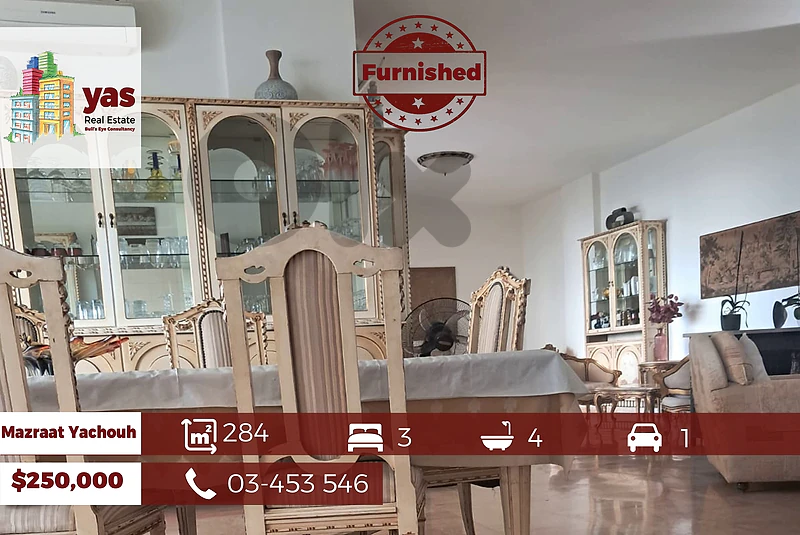Mazraat yachouh 284m2 | Furnished | Dead-end Street | Luxury | EW/MAA