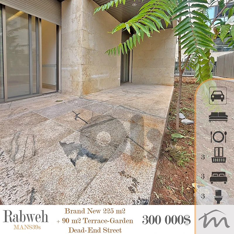 Rabweh | Signature | Brand New 225m² + 90m² Terrace | Building Age 5