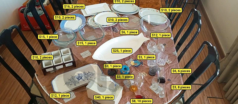 Vintage Plates, Pyrex & Crystal Glassware - Excellent Condition
