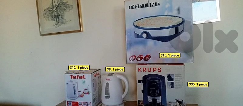 Espresso Machine, 2 Electric Kettle & Crepe Maker - Moving Sale