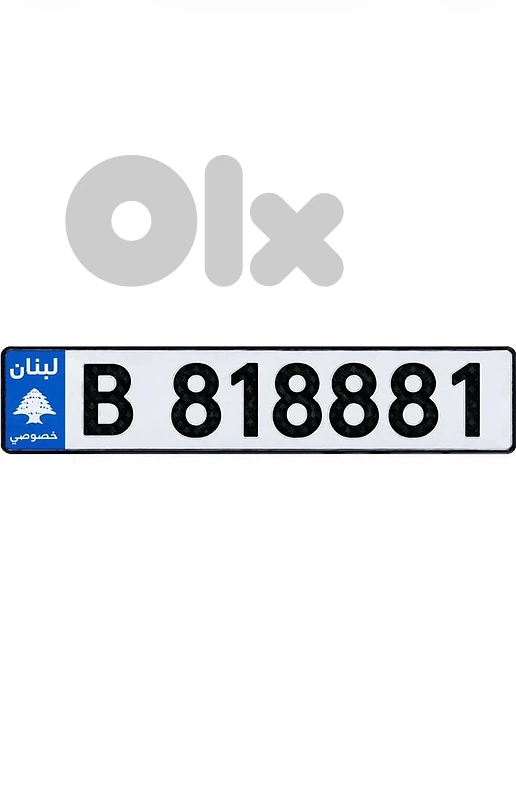 B  818881  Special Car Plate Number Sak Tokhsis Jehez