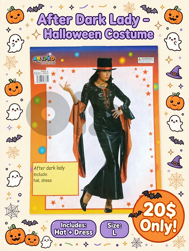 Halloween costume after dark lady