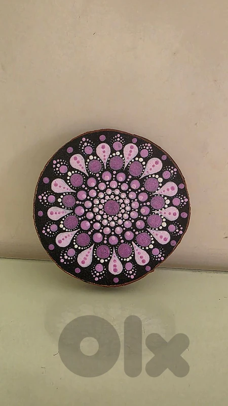 Handmade Acrylic Mandala Painting on Wood-Boho Decor