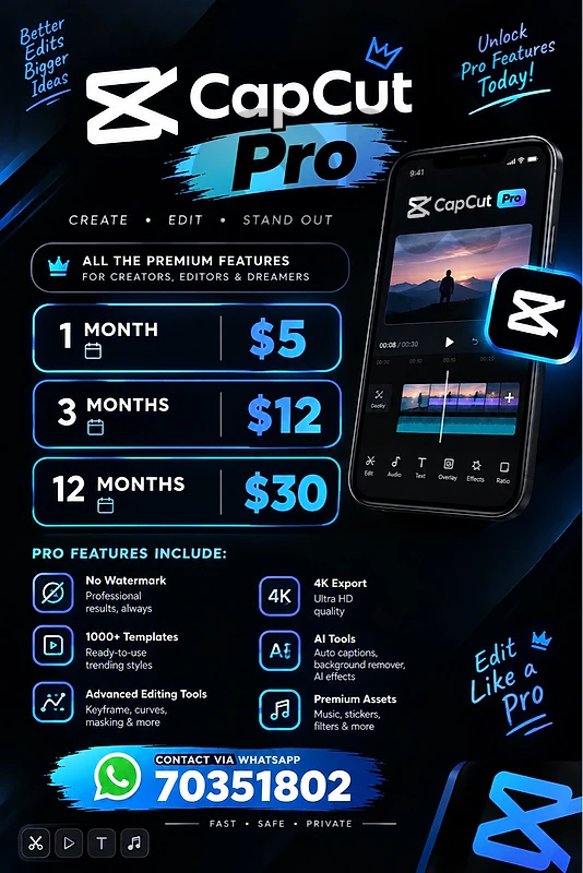 🔥 CAPCUT PRO — UNLOCK YOUR CREATIVITY! 🎬💎