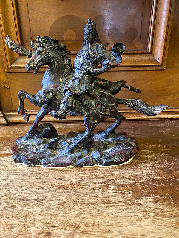 Meiji era bronze samurai cavalier warrior