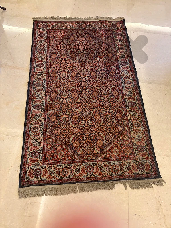 Traditional Persian-Style Carpet – Red, Navy & Cream