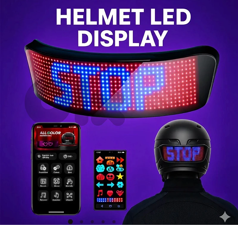 LED Helmet Display Screen