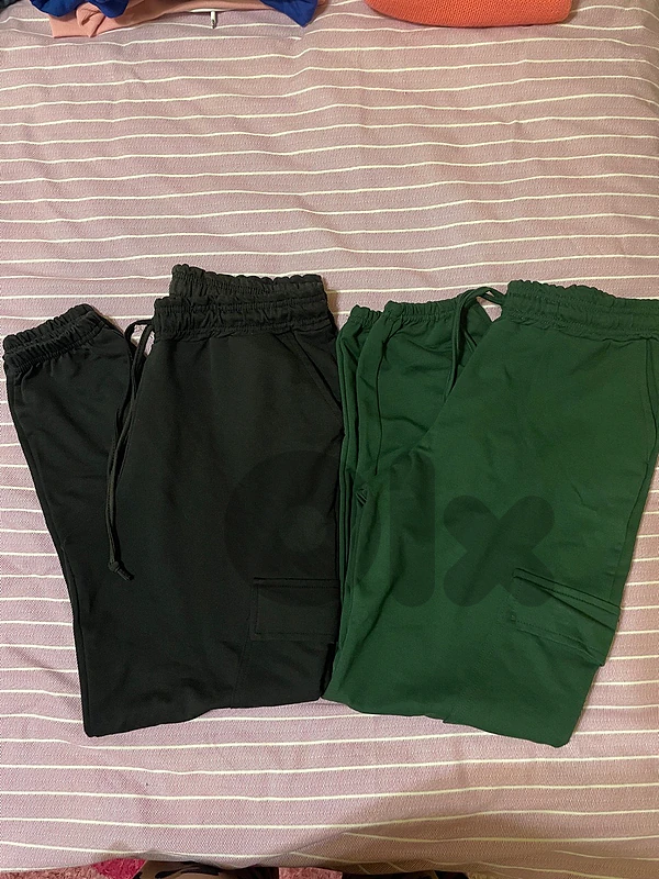 two cargo sweatpants