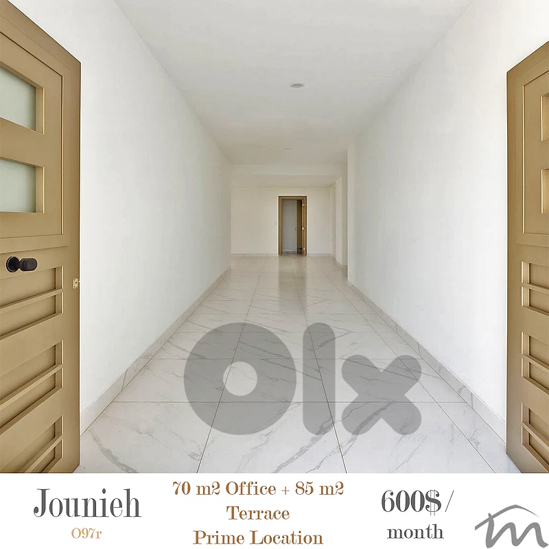 Jounieh | 70m² Office + 85m² Terrace | Prime Location | Clinic/PolyCl Jounieh | 70m² Office + 85m² Terrace | Prime Location | Clinic/PolyCl