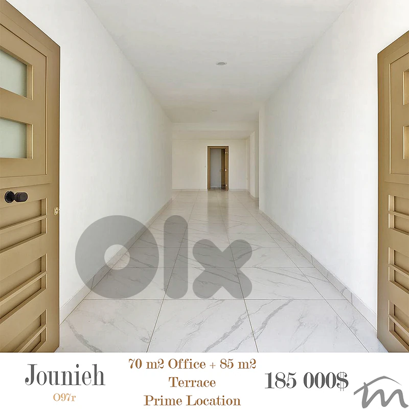 Jounieh | 70m² Office + 85m² Terrace | Prime Location | Clinic/PolyCl Jounieh | 70m² Office + 85m² Terrace | Prime Location | Clinic/PolyCl