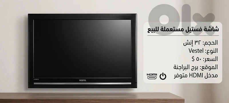 تلفزيون vestel مستعمل