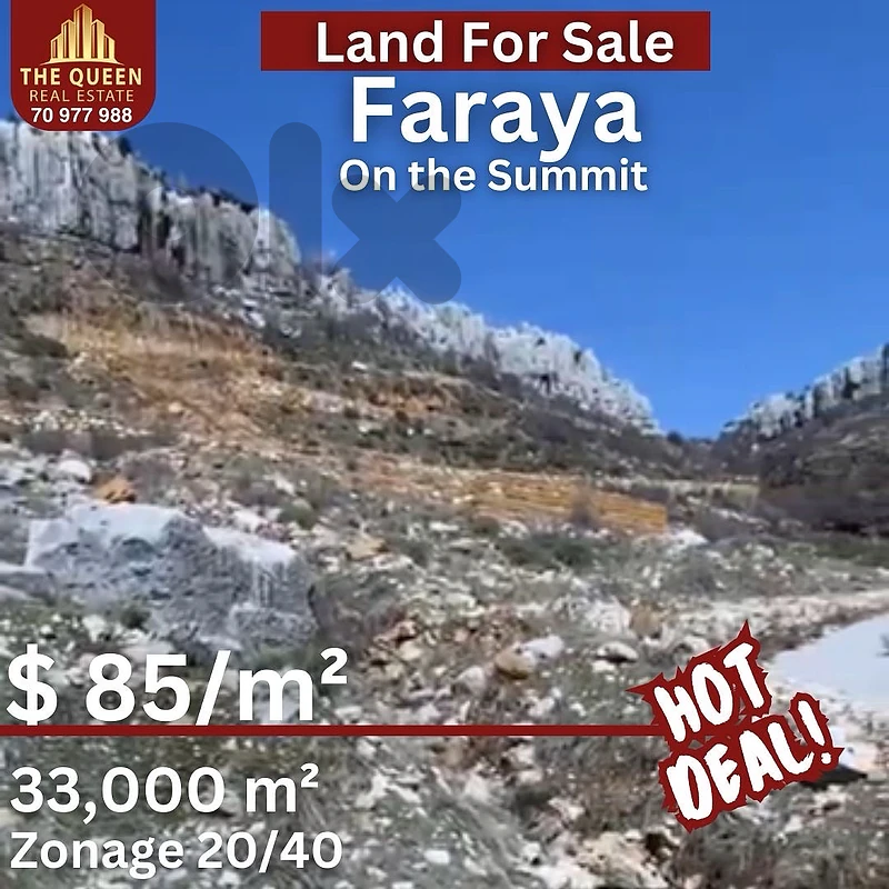 faraya land for sale