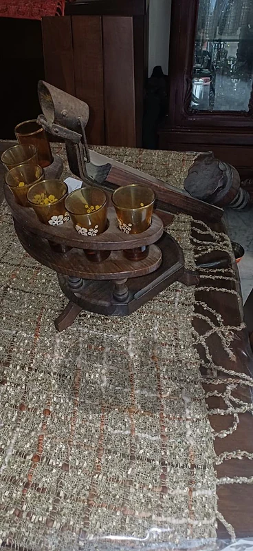 antique wooden bottle holders