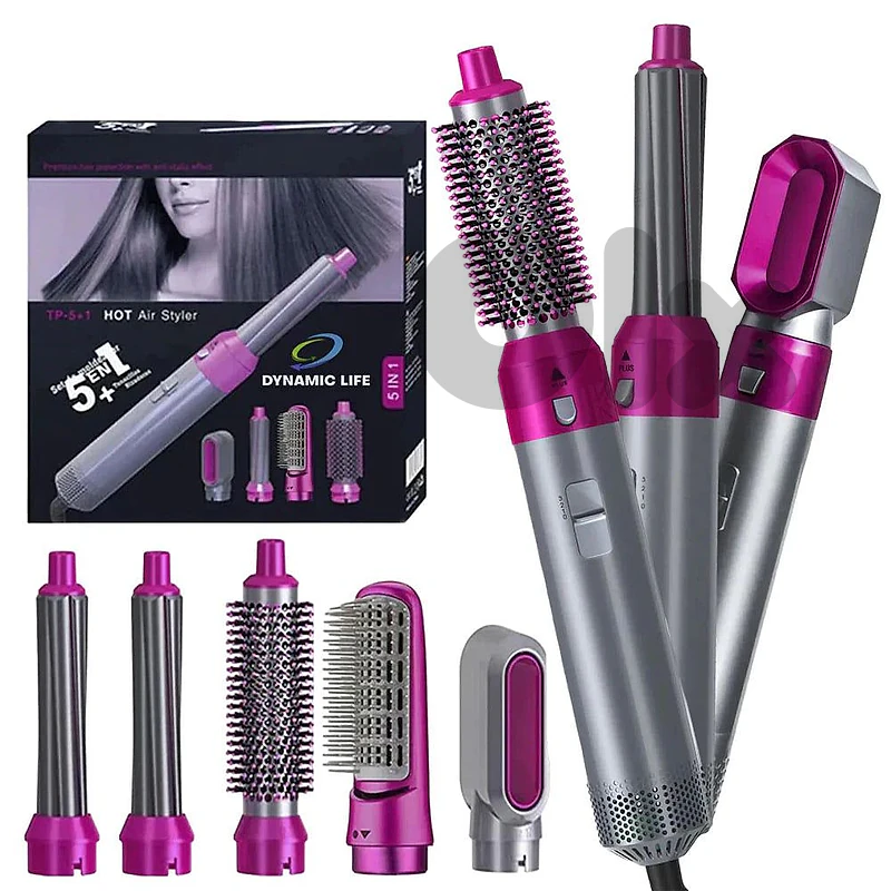 5-in-1 Multifunctional Hot Air Styler – Hair Dryer, Curler & Straighte