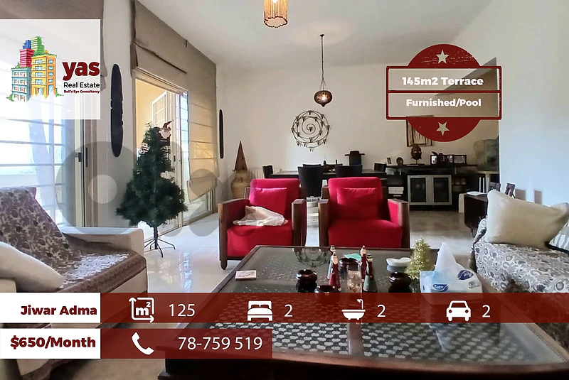Jiwar Adma 125m2 | 145m2 Terrace | Furnished | Pool | IV