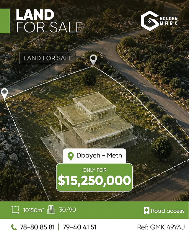 GMK149YAJ - Land for sale in Dbayeh - أرض للبيع في ضبية