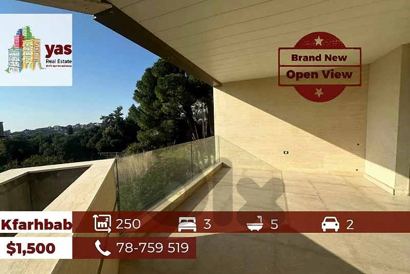 Kfarhbab 250m2 | Upgraded | Brand New | Rent  | Luxurious | RA/IV