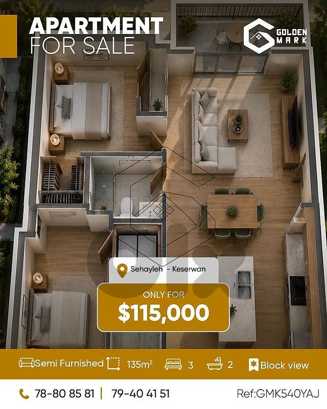 GMK540YAJ -  Apartment For Sale in Sehayleh  - شقة للبيع في سهيلة