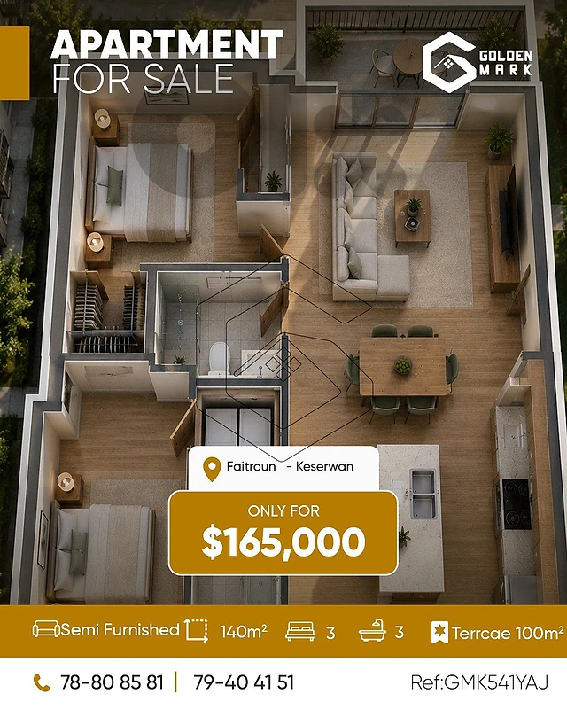 GMK541YAJ - Apartment For Sale in Faitroun - شقة للبيع في فيطرون