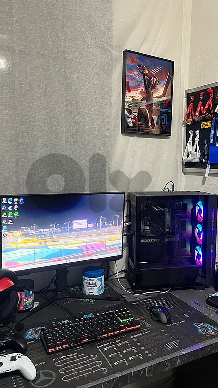 Gaming PC Setup – i7 14700F | RTX 5060 | 32GB RAM | 180Hz Monitor