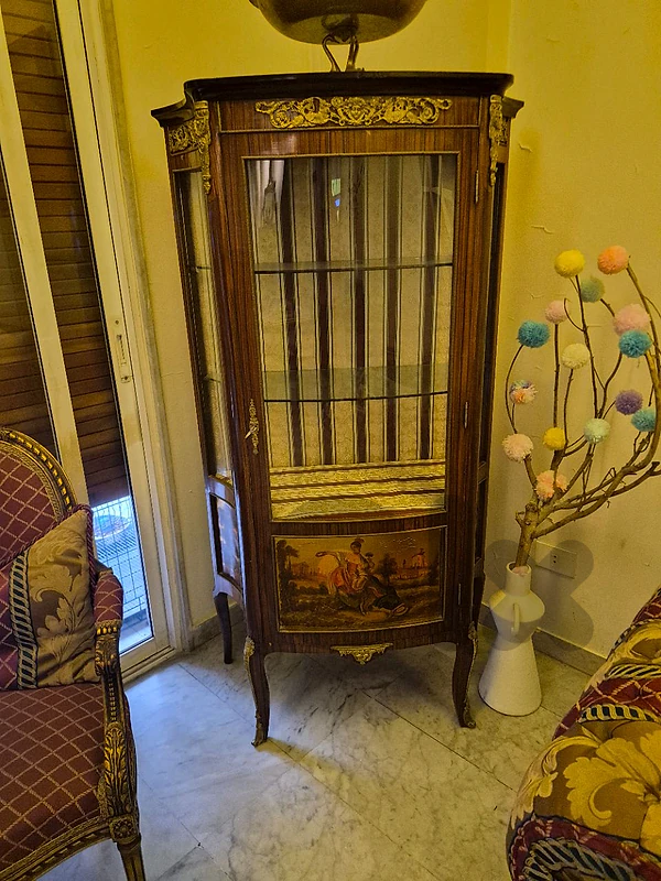 French Louis XV–Style Display Cabinet