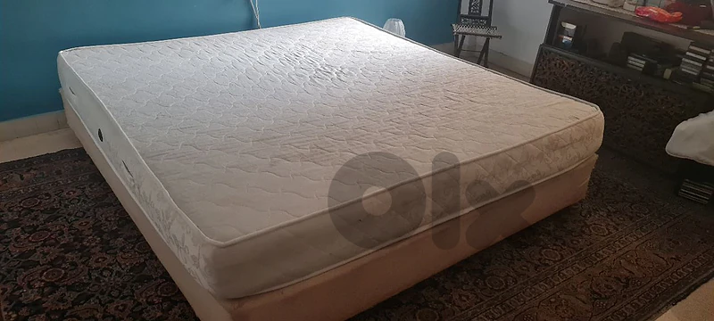 bed with mattress