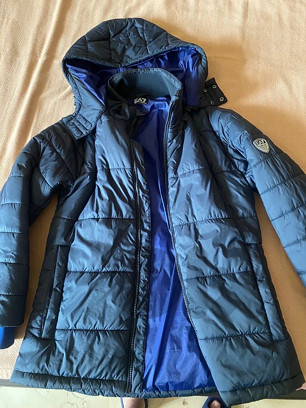 EA7 emporio armani blue fuffer