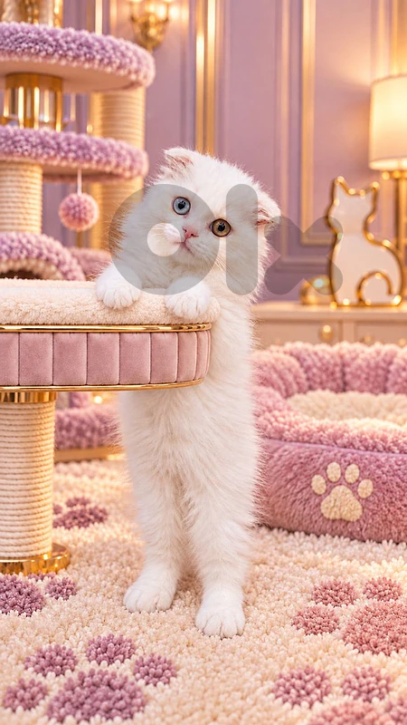 Special White Scottish Fold Kitten 😸