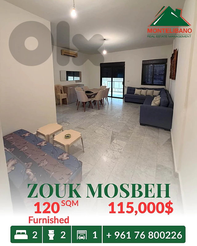 120 sqm Apartment For Sale in Zouk Mosbeh ذوق مصبح