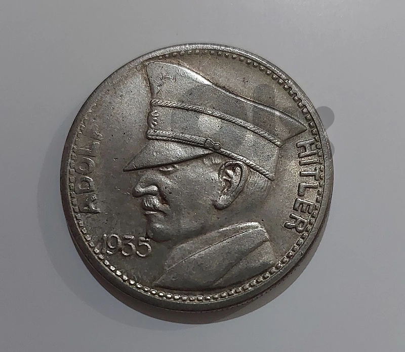 Adolf Hitler  Memorial Token Nickel Coin of WW II