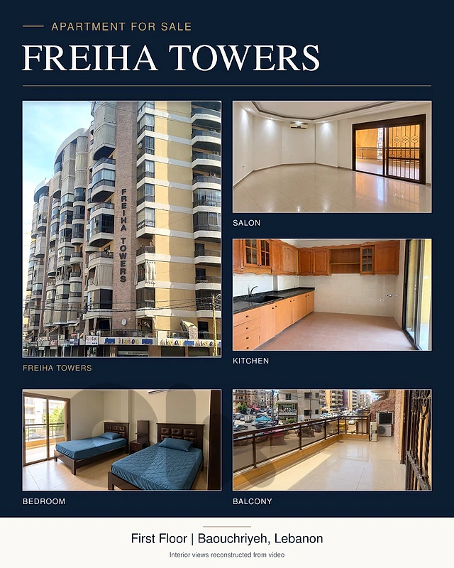 Apartment for Sale – Freiha Towers, Baouchriyeh - First floor Apartment for Sale – Freiha Towers, Baouchriyeh - First floor