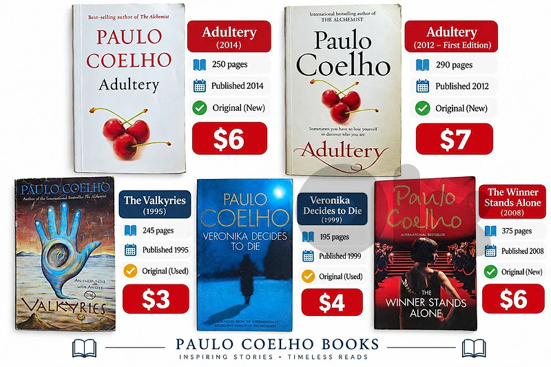 Paulo Coehlo 6 books for sale