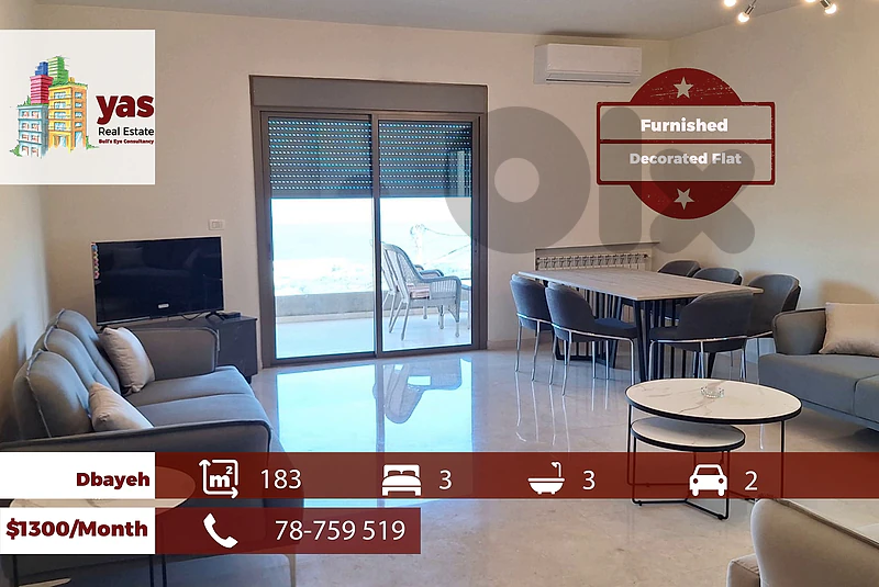 Dbayeh 183m2 | New Flat | Furnisehd/Decorated | Calm Area | OH