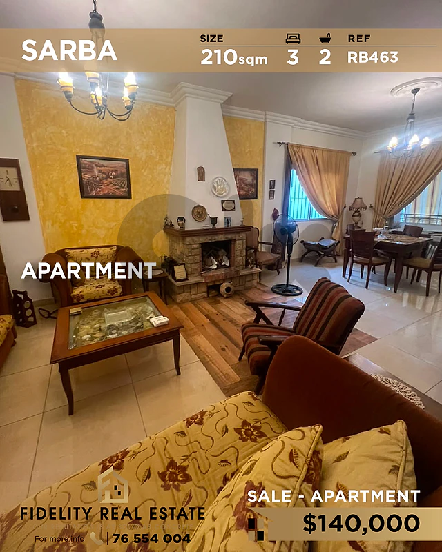 Apartment for sale in Sarba RB463 شقة للبيع في صربا