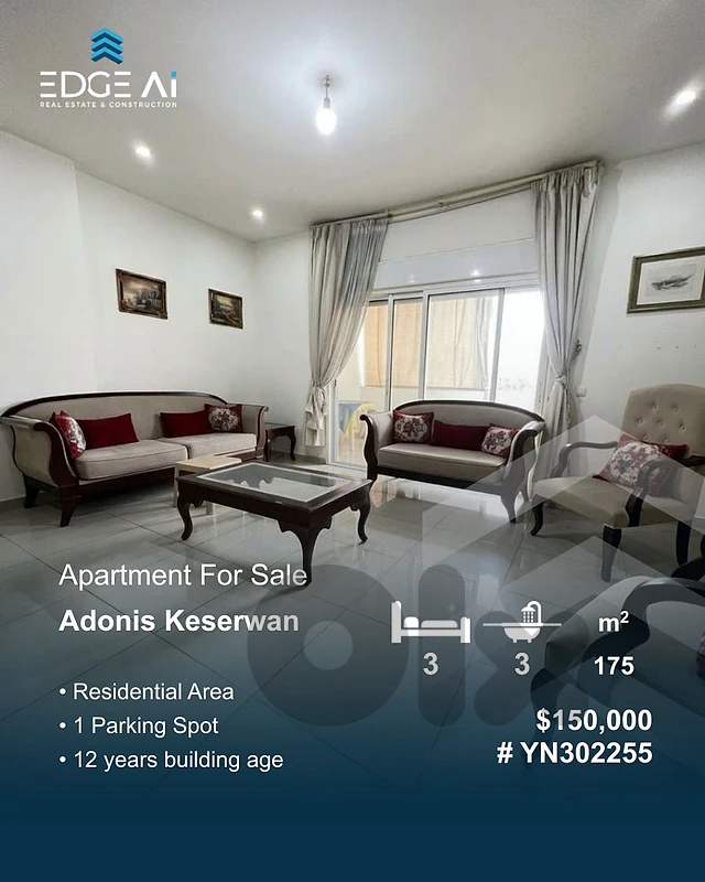 Apartment For Sale | Adonis – Keserwan

Ref: #YN302255