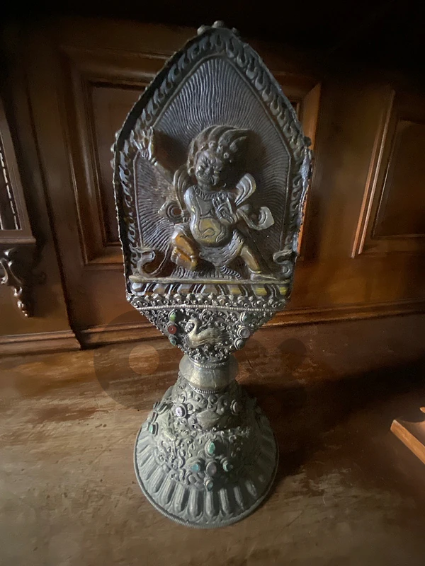 antique tibetian Amber autel ritual Mahakala