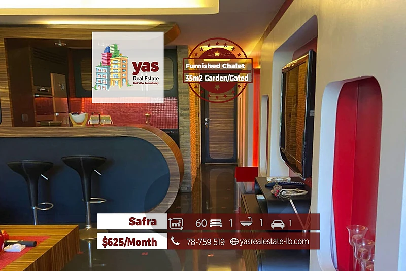 Safra 60m2 | 45m2 Garden | Furnished Chalet | Gated | Partial View | I