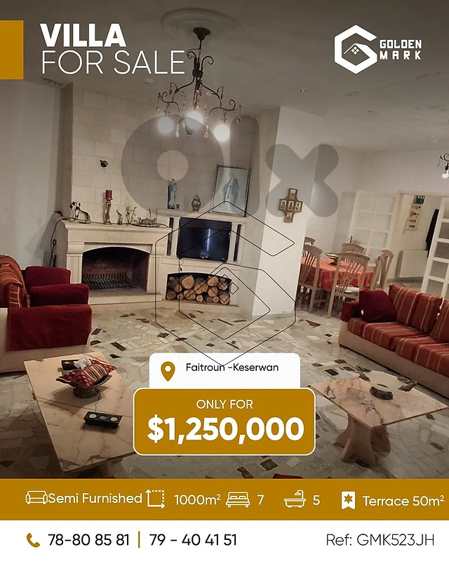 GMK523JH - Villa  For Sale in Faitroun - فيلا للبيع في فيطرون