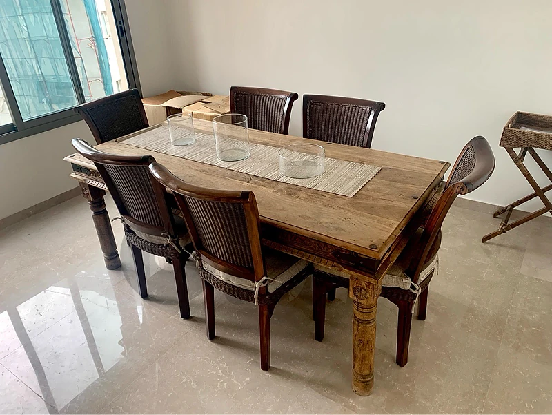 Hand carved dining table