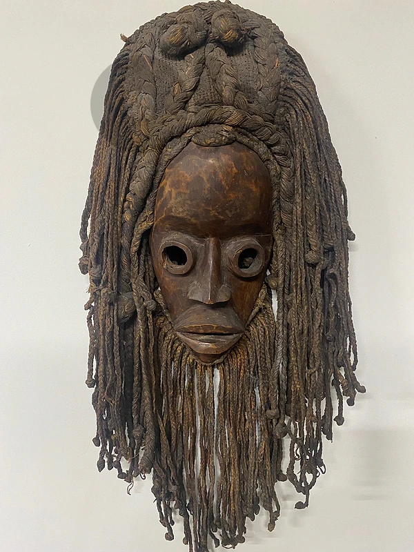 antique african Dan people race mask