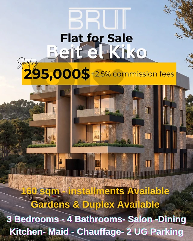 Under Construction apartments for sale in Beit el Kiko-High end-Luxury