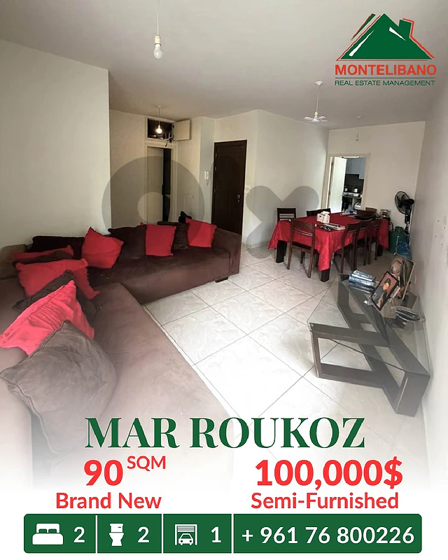 90 sqm Apartment For Sale in Mar Roukoz مار روكز