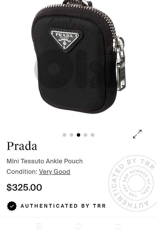 PRADA ORIGINAL mini tessuto ankle pouch