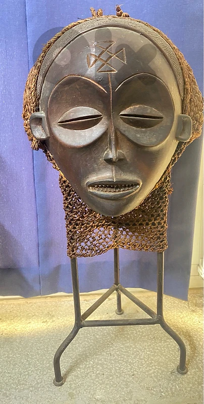 antique arfrican chokwe Mwana Pwo tribal mask Angola