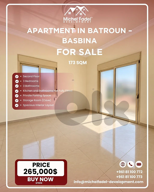 Apartment for Sale – Basbina, Batroun
