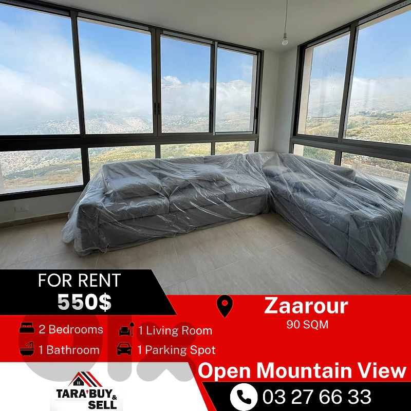 Chalet for rent fully furnished with open View in Zaarour +Pool Access