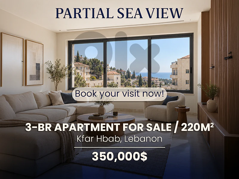 Apartment with Partial Sea View for Sale in Kfar Hbab