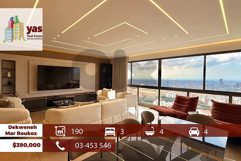 Dekweneh/Mar Roukoz 190m2 | New | Astonishing View | Catch |  MJ