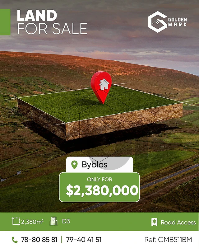 GMB511BM - Land for Sale in Byblos