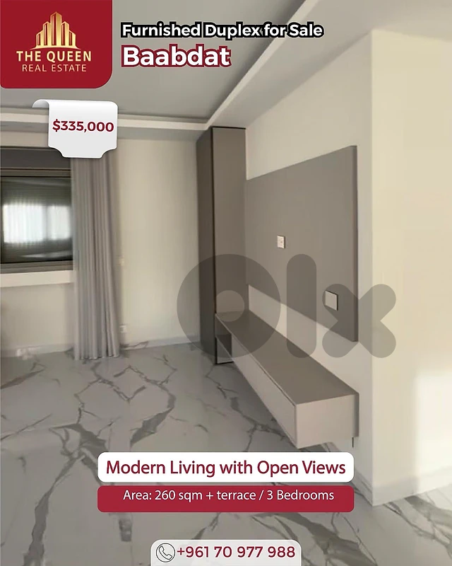 baabdat furnished duplex for sale